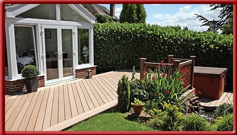 custom garden decking from Top Drawer 
                    Fitted Furniture